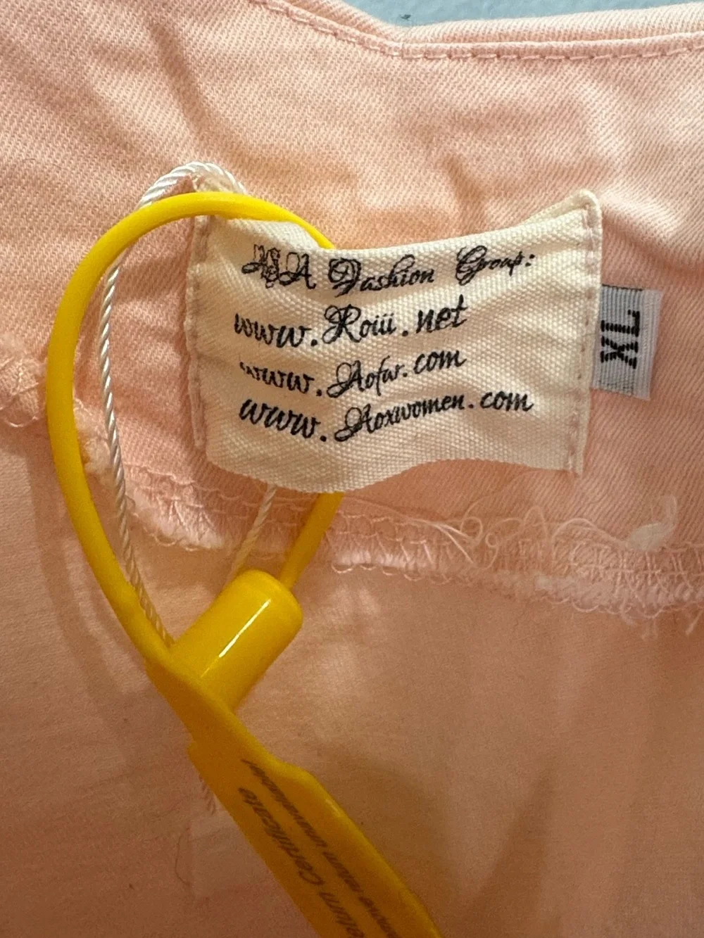 Pink Empire Waist Dress w Embroidered Roses - Picture 2 of 2
